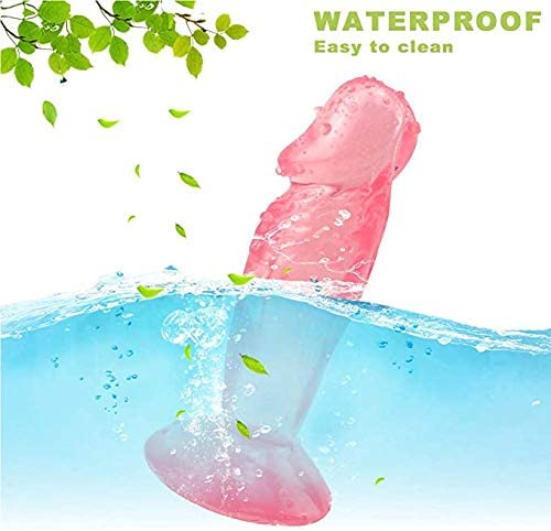 How to use a dildo for men: photo of a small, pink, starter sized suction cup dildo