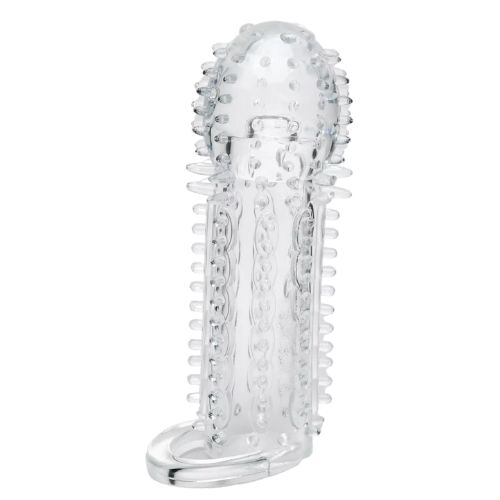 BASICS 2 Extra Inches Clear Textured Penis Extender