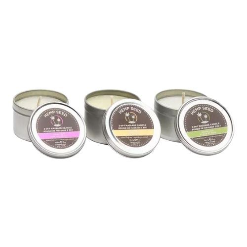 Earthly Body Trio 3-in-1 Mini Massage Candles (3 x 2oz Pack)
