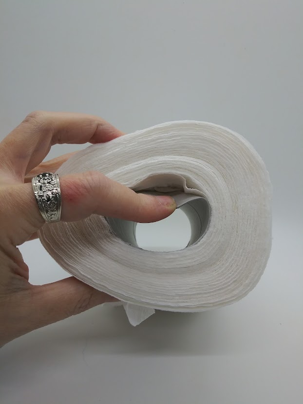 Toilet paper DIY pocket pussy showing how to remove center cardboard