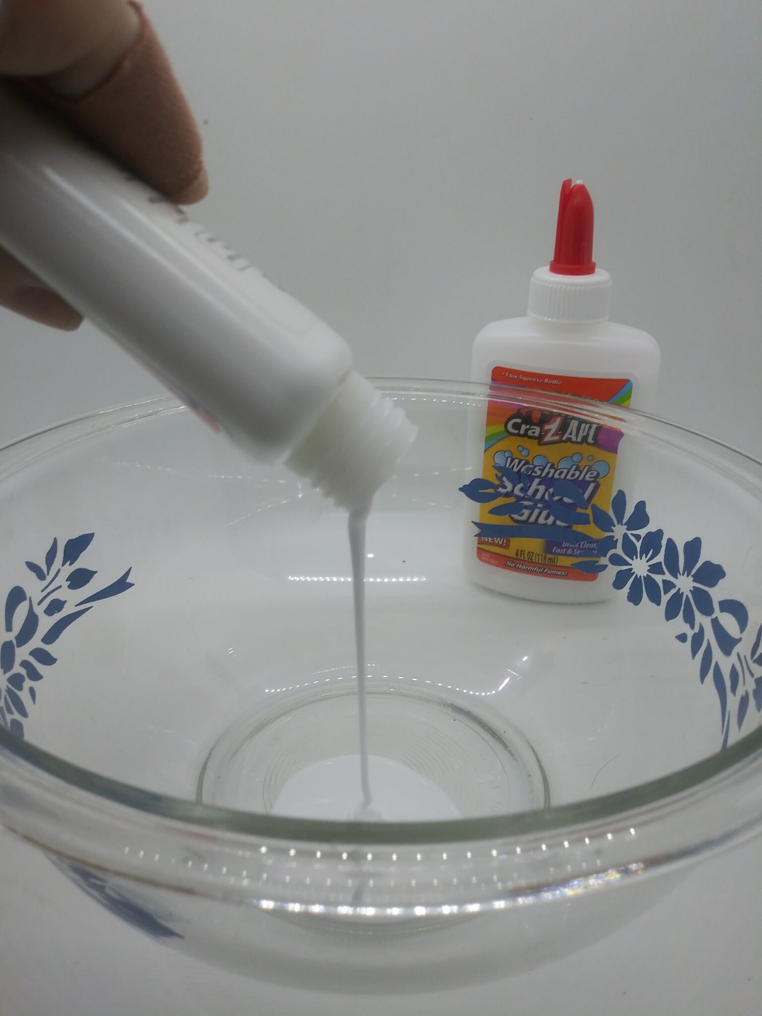 Real Feel DIY Fleshlight showing glue being poured into a bowl