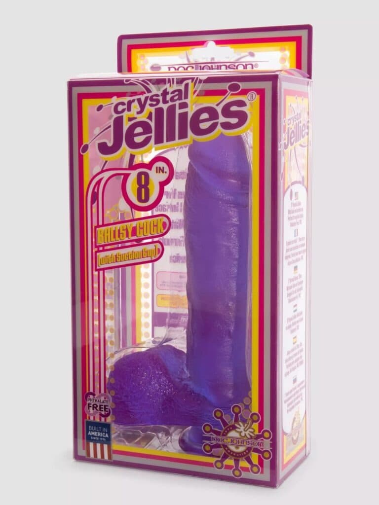 Doc Johnson Crystal Jellies Ballsy Suction Cup Dildo