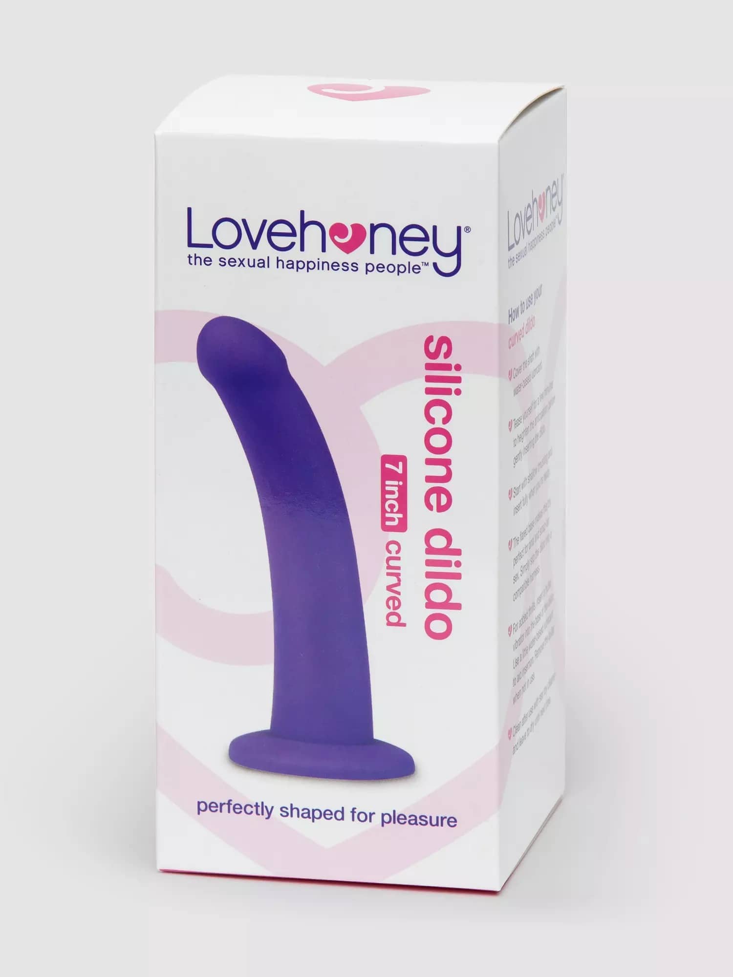 Lovehoney Curved Silicone Suction Cup Dildo 7 Inch. Slide 6