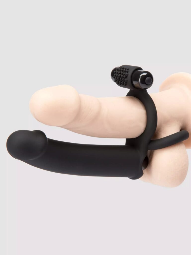 Vibrating Cock Ring Strap On - Double Anal Vibrators For Double the Pleasure