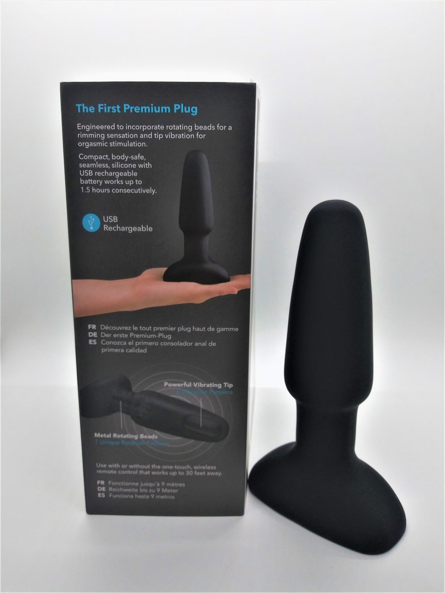 b-Vibe Remote Control Rechargeable Vibrating Rimming Butt Plug. Slide 3