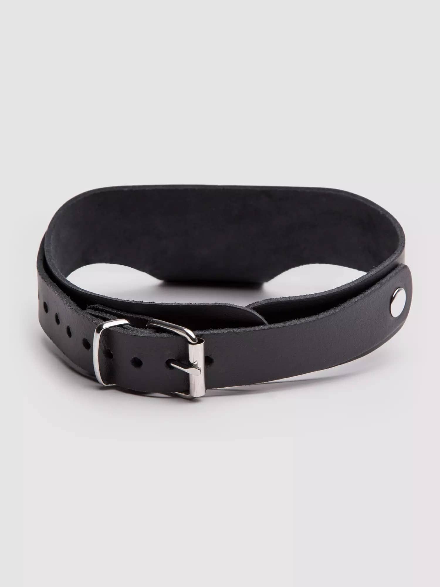 DOMINIX Deluxe Leather Collar with Cock Ring. Slide 2