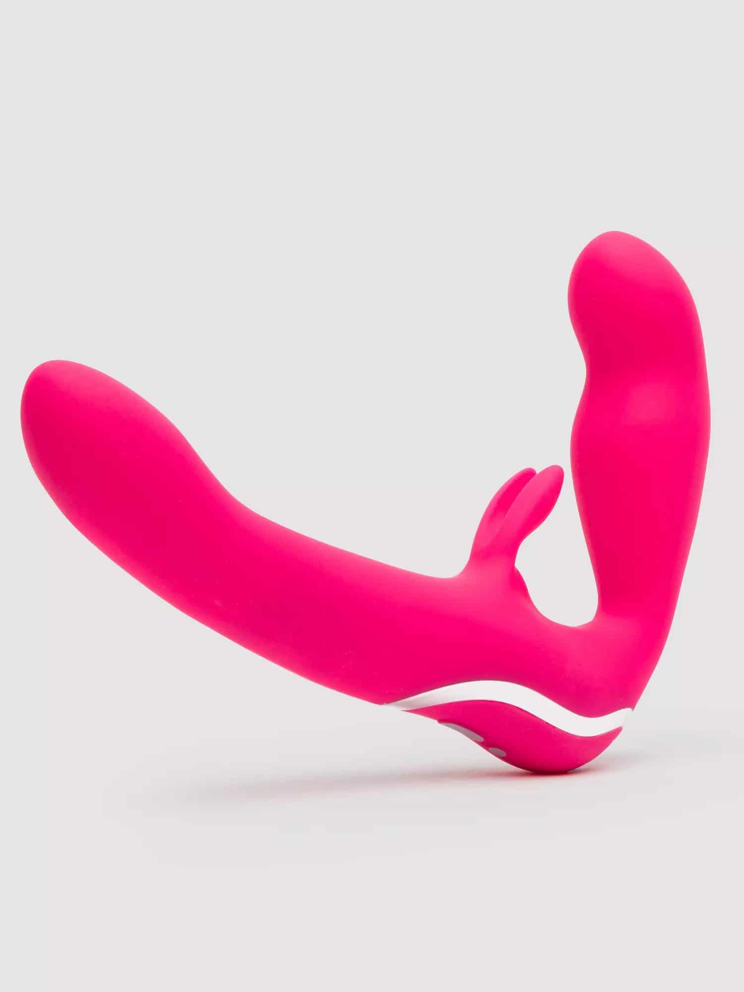 Happy Rabbit Rechargeable Vibrating Strapless Strap-On. Slide 1