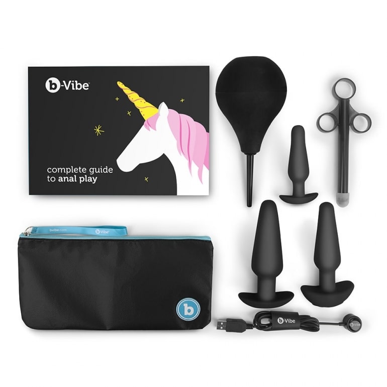 B-Vibe Rechargeable Anal Training and Education Butt Plug Set (5 Piece). Slide 2