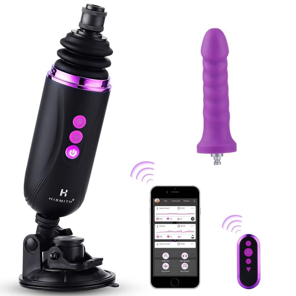 APP Controlled Hismith Pro Traveler 2.0, Discreet Portable Sex Machine With Body-Safe KlicLok System Dildo. Slide 4