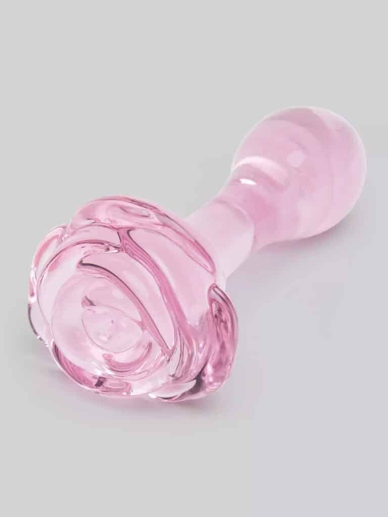 Lovehoney Full Bloom - Rose Glass Butt Plug  - Keep Adding Roses To Your Floral Sex Toy Collection