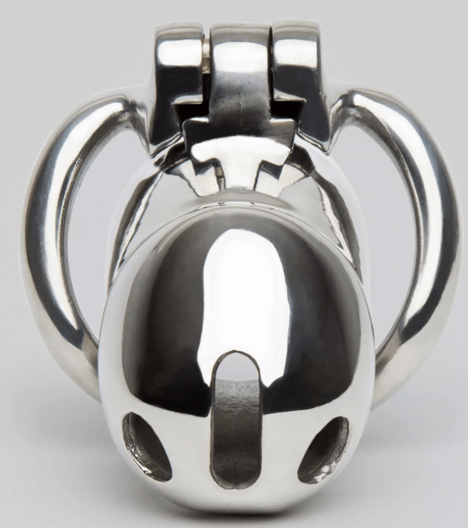Master Series Rikers Stainless Steel Chastity Cage. Slide 3