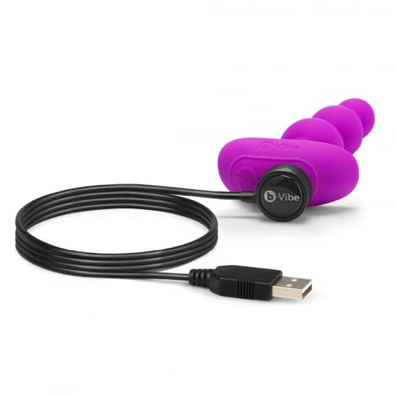 B-Vibe Triplet Rechargeable Remote Control Vibrating Anal Beads. Slide 6