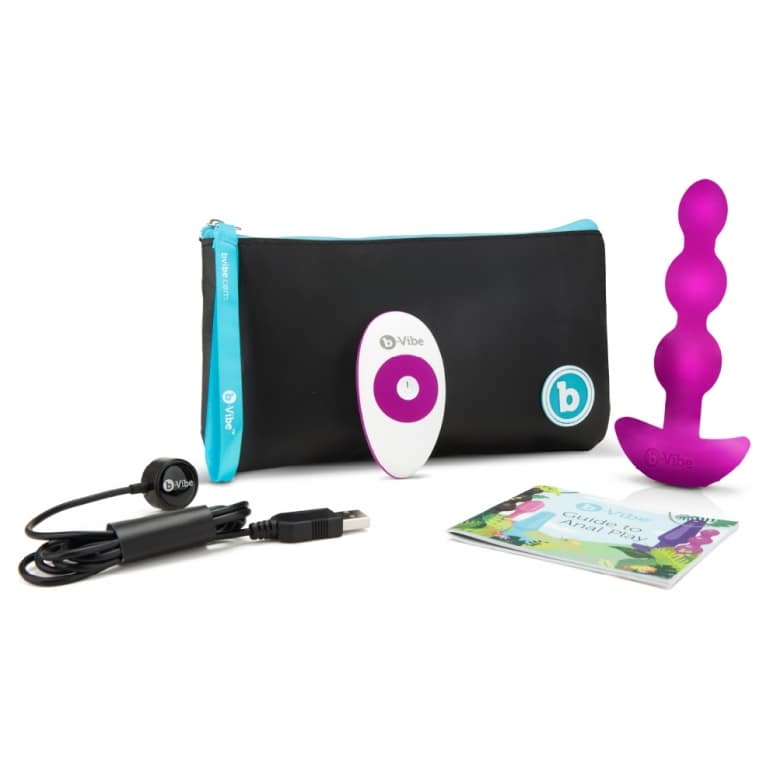B-Vibe Triplet Rechargeable Remote Control Vibrating Anal Beads. Slide 3