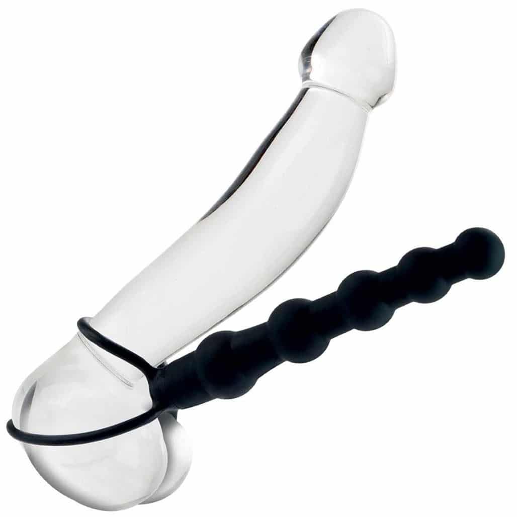 Love Rider Silicone Beaded Dual Penetrator Strap-On. Slide 4
