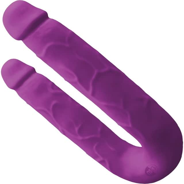 Colours DP Pleasures Purple Silicone Double Dildo - Want even more ways to play?