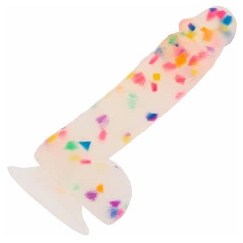 Addiction - Party Marty 7.5" Silicone Suction Cup Dildo With Balls. Slide 4