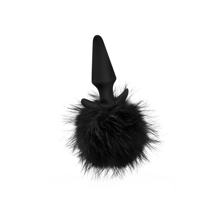 Blush Temptasia Bunny Tail Pom Butt Plug. Slide 2