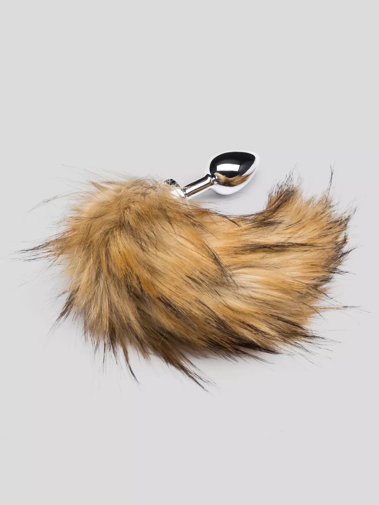 DOMINIX Deluxe Stainless Steel Faux Fox Tail Butt Plug. Slide 2