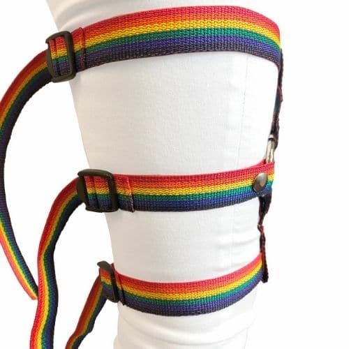 Inclusion Rainbow Thigh Strap-On Harness. Slide 2