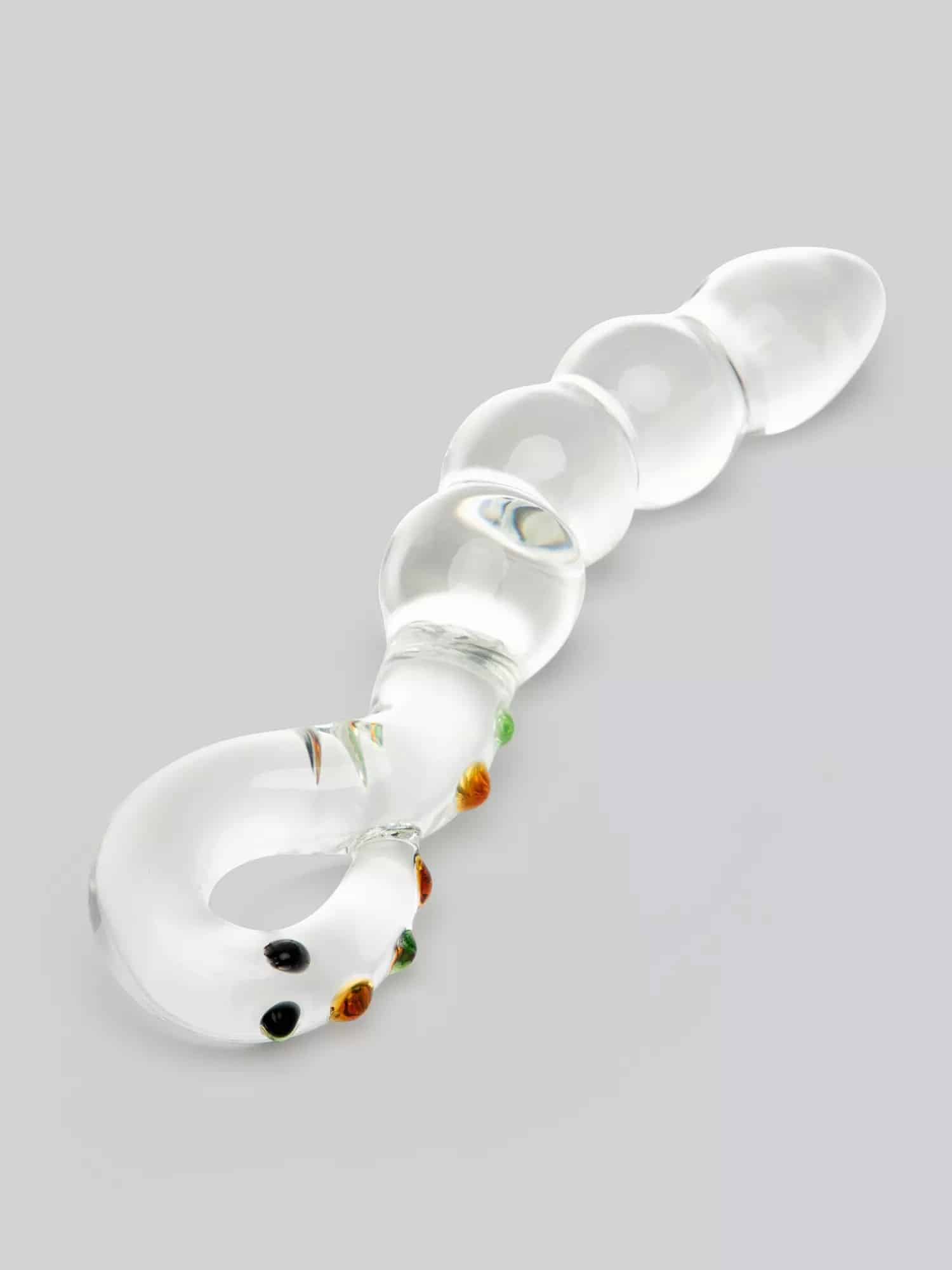 Product Lovehoney Sensual Glass Curved Beaded Dildo
