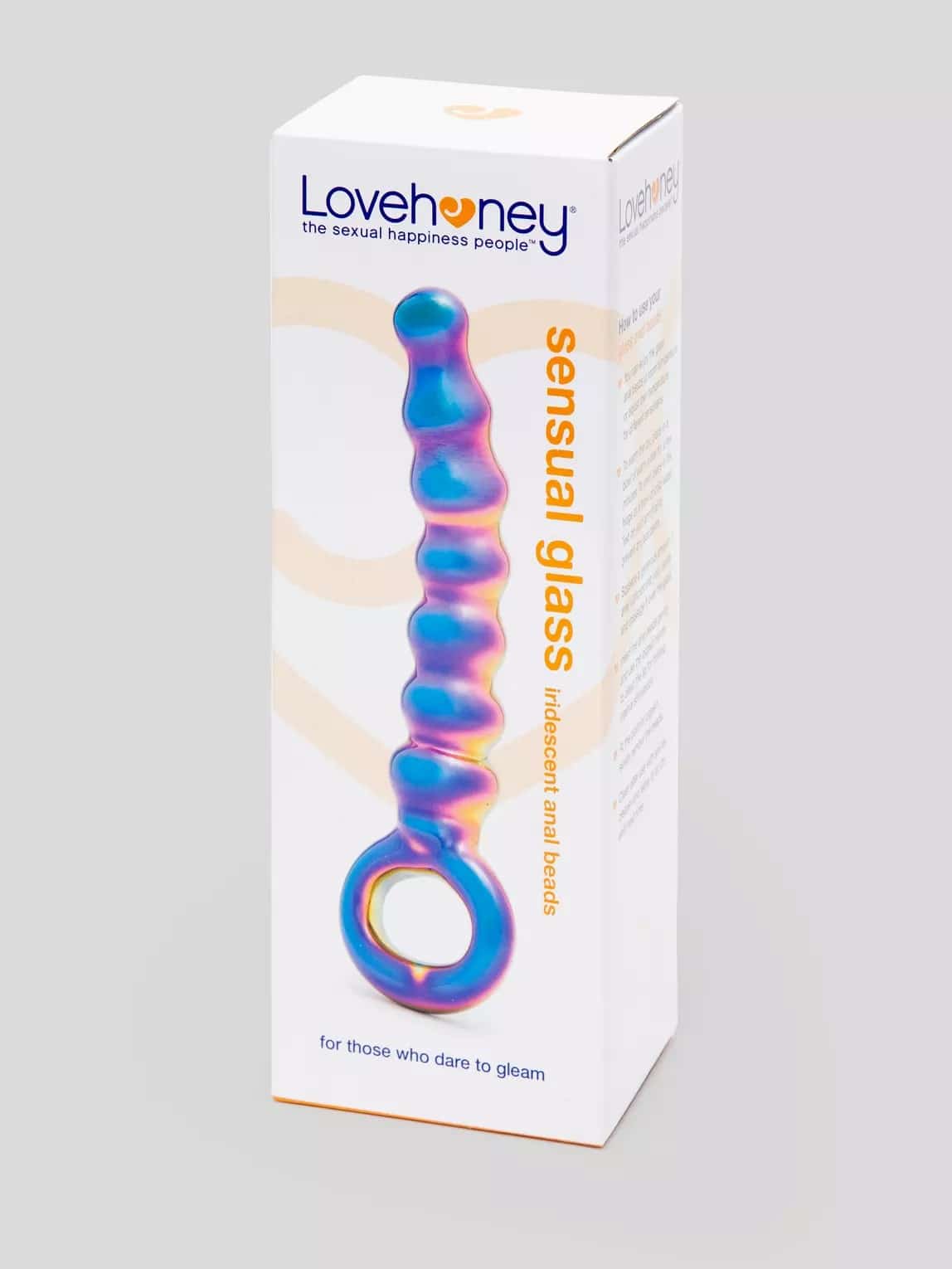Lovehoney Sensual Glass Iridescent Anal Beads. Slide 3