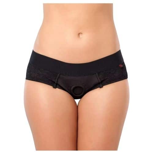 Lovehoney Unisex Crotchless Open-Back Lace Harness Briefs