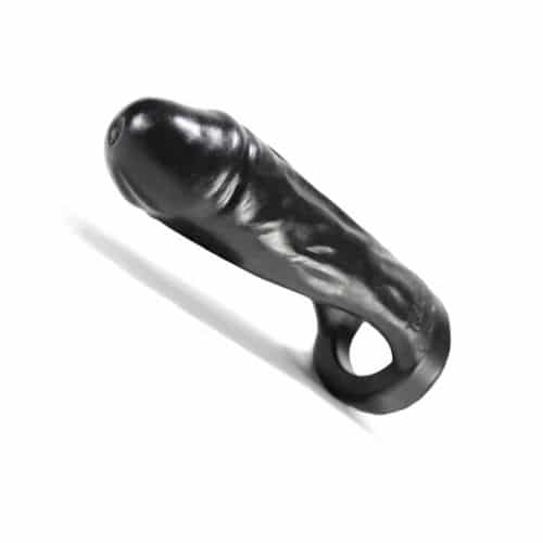 Oxballs Silicone Thug Black Double Penetration Cock Ring. Slide 3