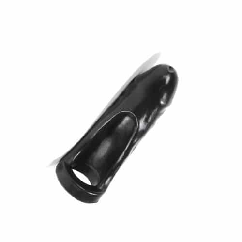 Oxballs Silicone Thug Black Double Penetration Cock Ring. Slide 2