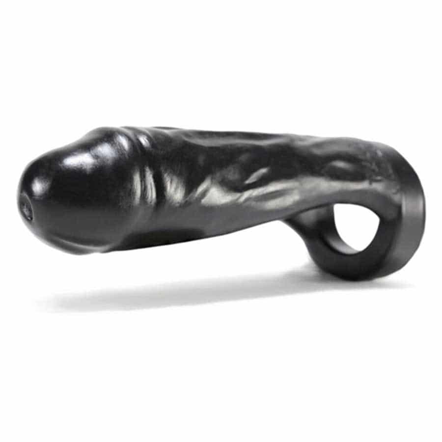 Oxballs Silicone Thug Black Double Penetration Cock Ring. Slide 1