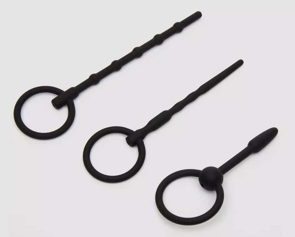 Ouch! Beginner's Silicone Hollow Urethral Plug Set. Slide 5