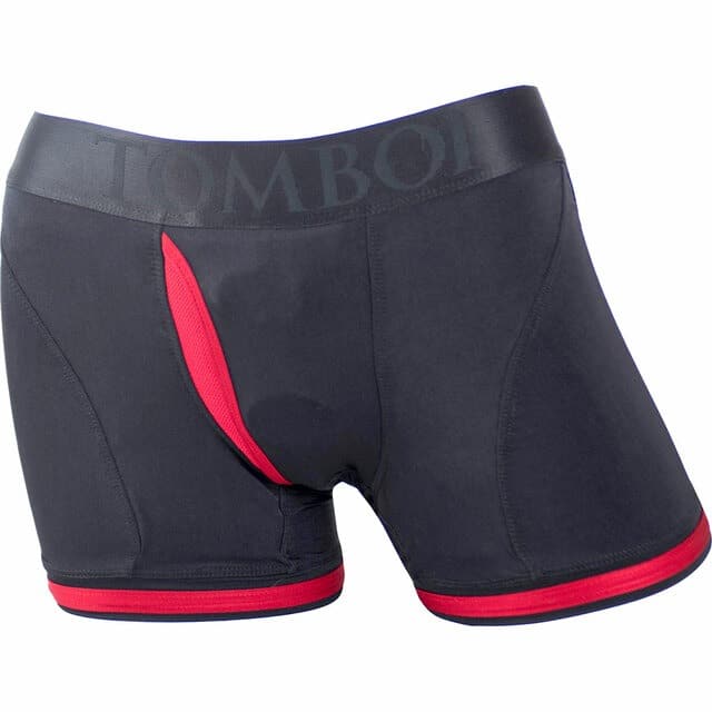 Spareparts Tomboii Harness Boxer Briefs - Black & Red - Find Your Perfect Harness