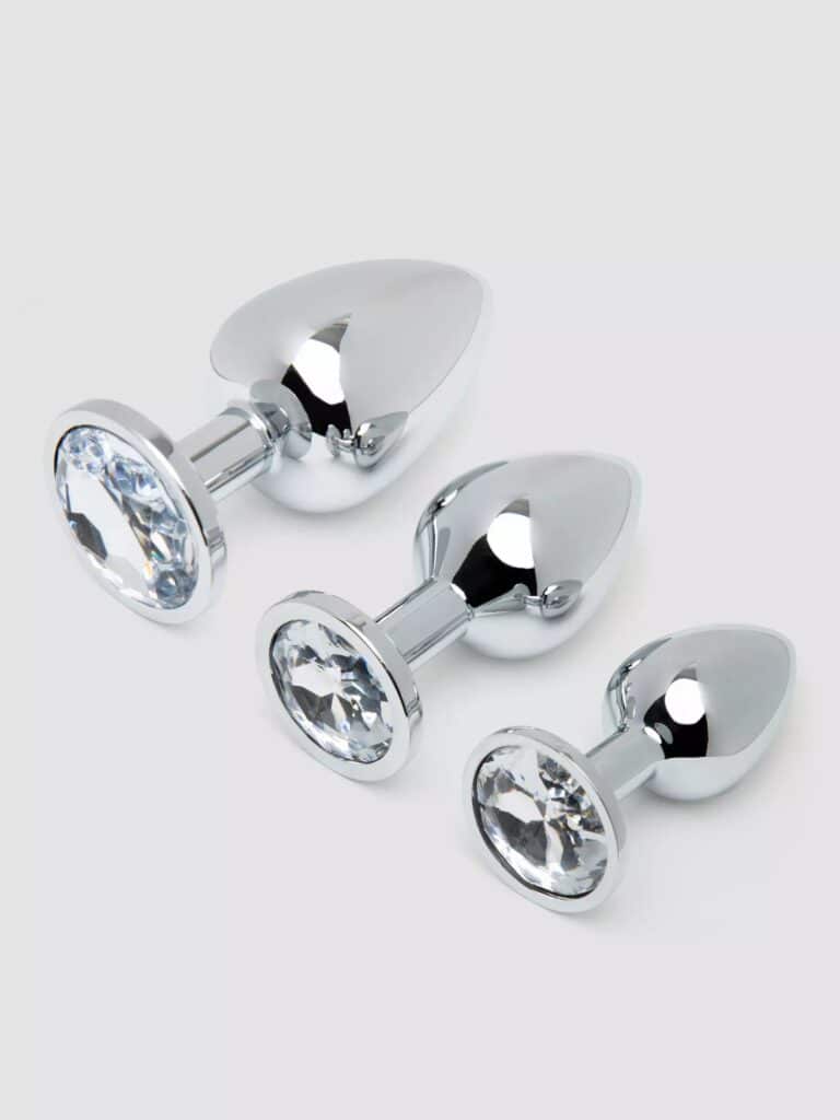 Lovehoney Jewelled Metal Butt Plug Set - Metal Butt Plugs and Anal Toys