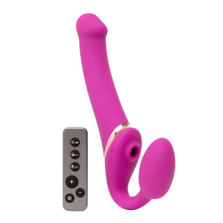 Strap-On-Me Licking Remote Control Vibrating Strapless Strap-On - A strapless strap-on for lesbians and vulva-vulva sex