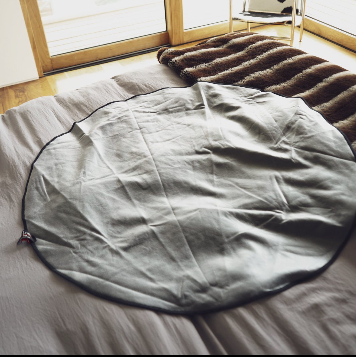 The Layer Organic Fleece Sex Blanket & Sheet Protector. Slide 3