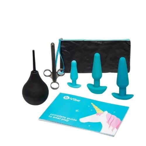 b-Vibe Rechargeable Butt Plug Set - Start Your Prostate Journey With an Anal Training Kit