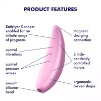 Satisfyer Curvy 3+ Pressure Wave Clitoral Stimulator . Slide 5