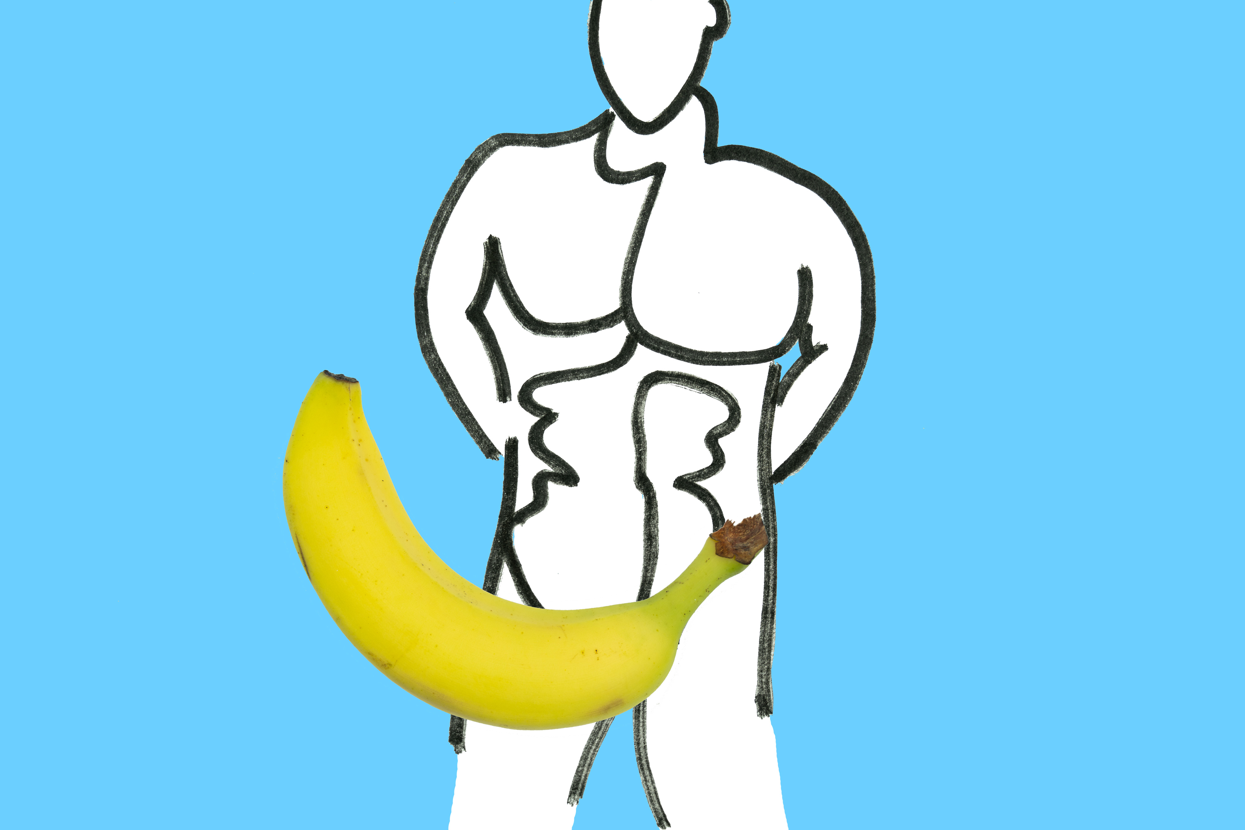 male bodu with banana as penis