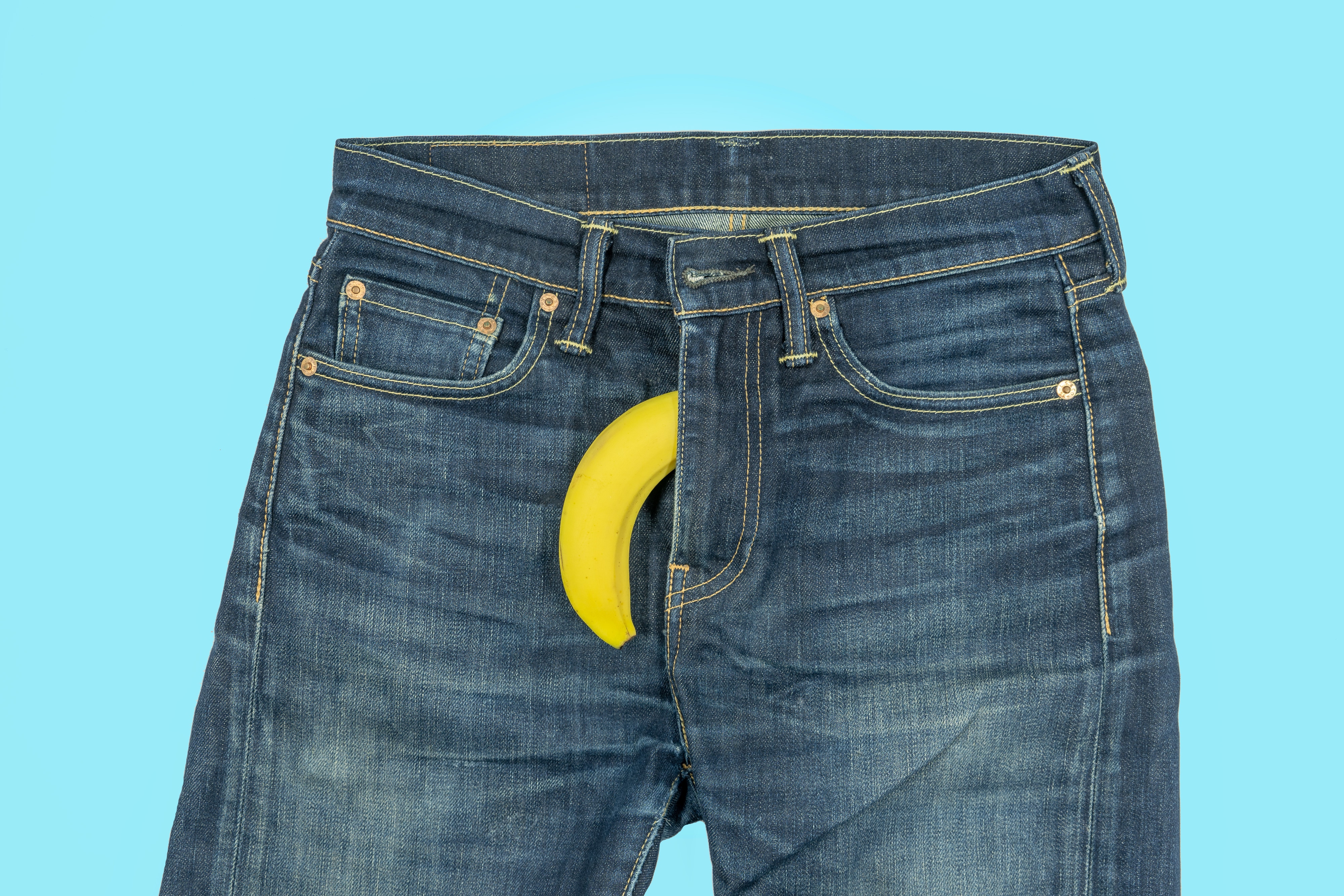 banana in jeans as dick