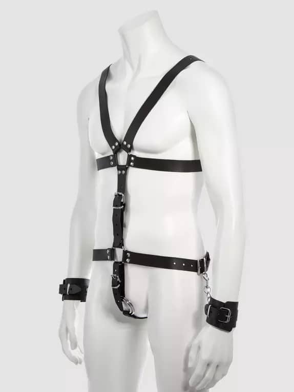 DOMINIX Deluxe Leather Body Harness. Slide 6