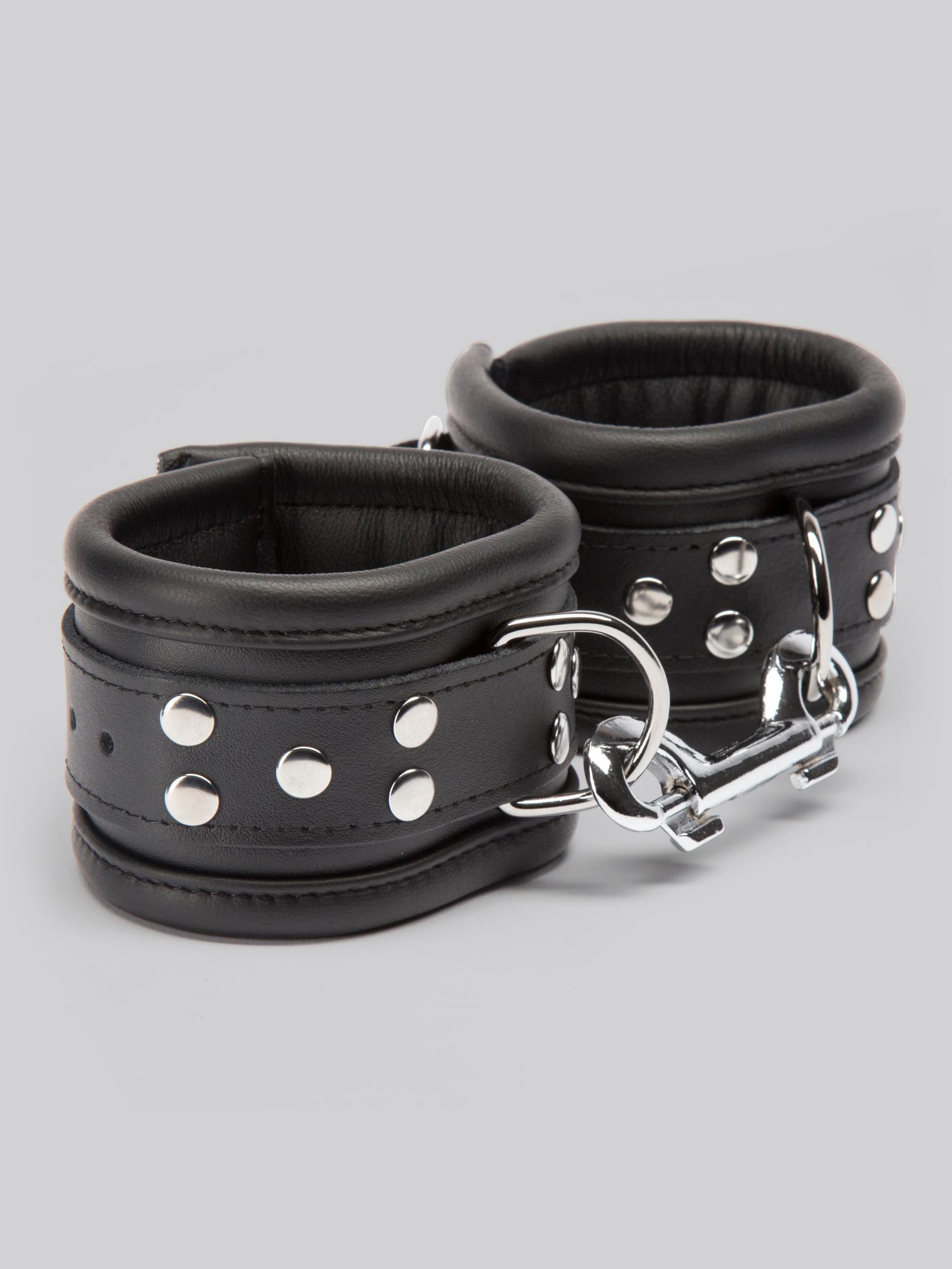 DOMINIX Deluxe Heavy Leather Ankle Cuffs. Slide 6