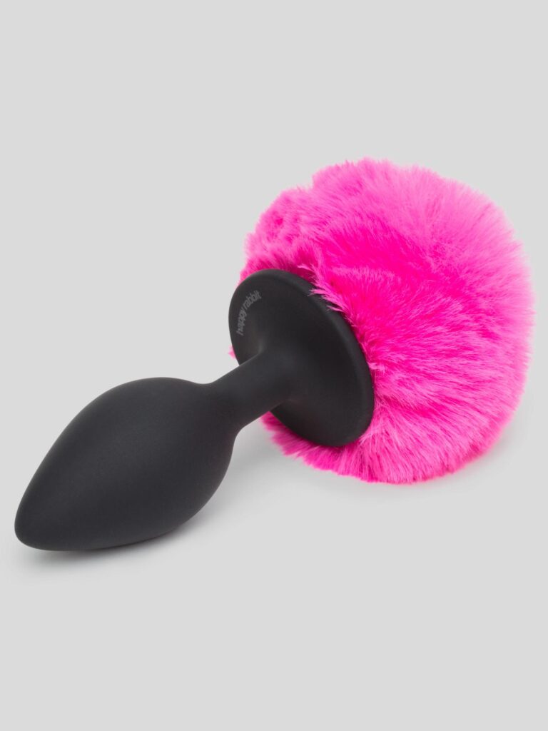 Happy Rabbit Medium Bunny Tail Butt Plug  - Butt Plugs With Fluffy Tails