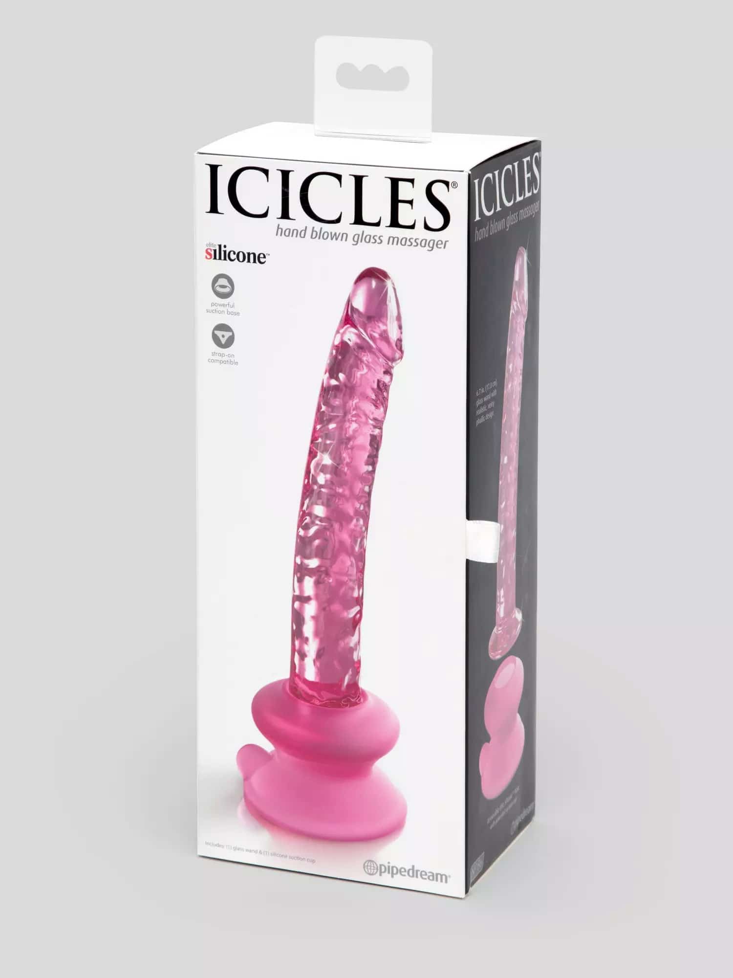 Icicles No. 86 Glass Dildo with Removable Suction Cup. Slide 4