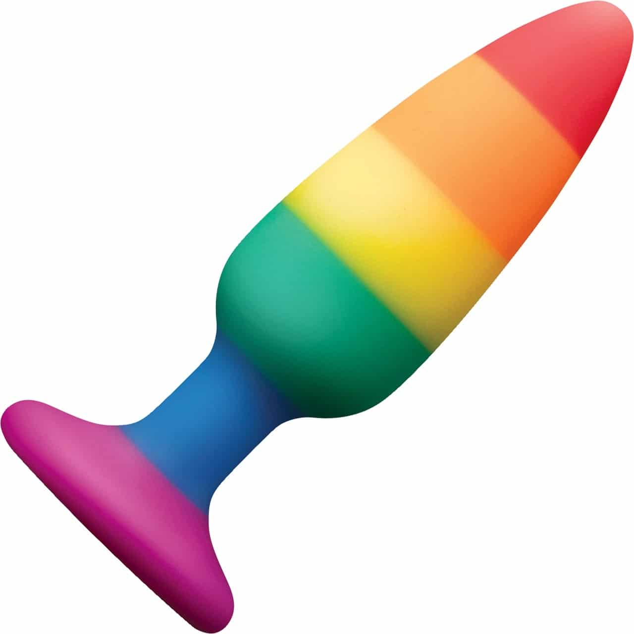 Colours Pride Edition Rainbow Pleasure Plug - Silicone Suction Cup Medium Butt Plug