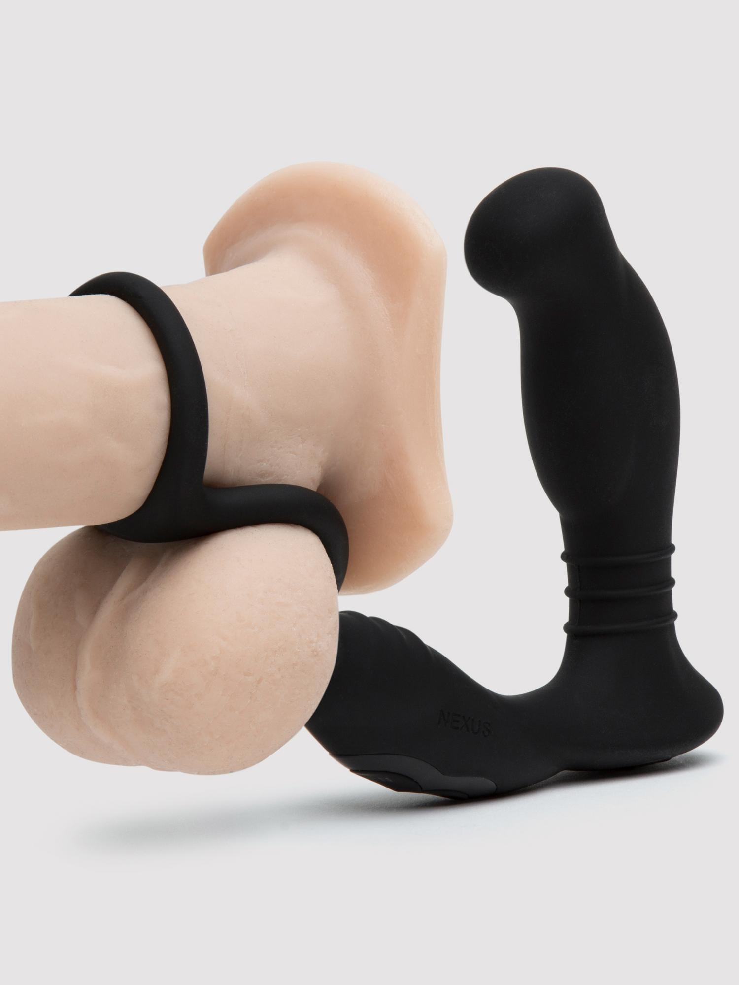 Cock rings with a butt plug