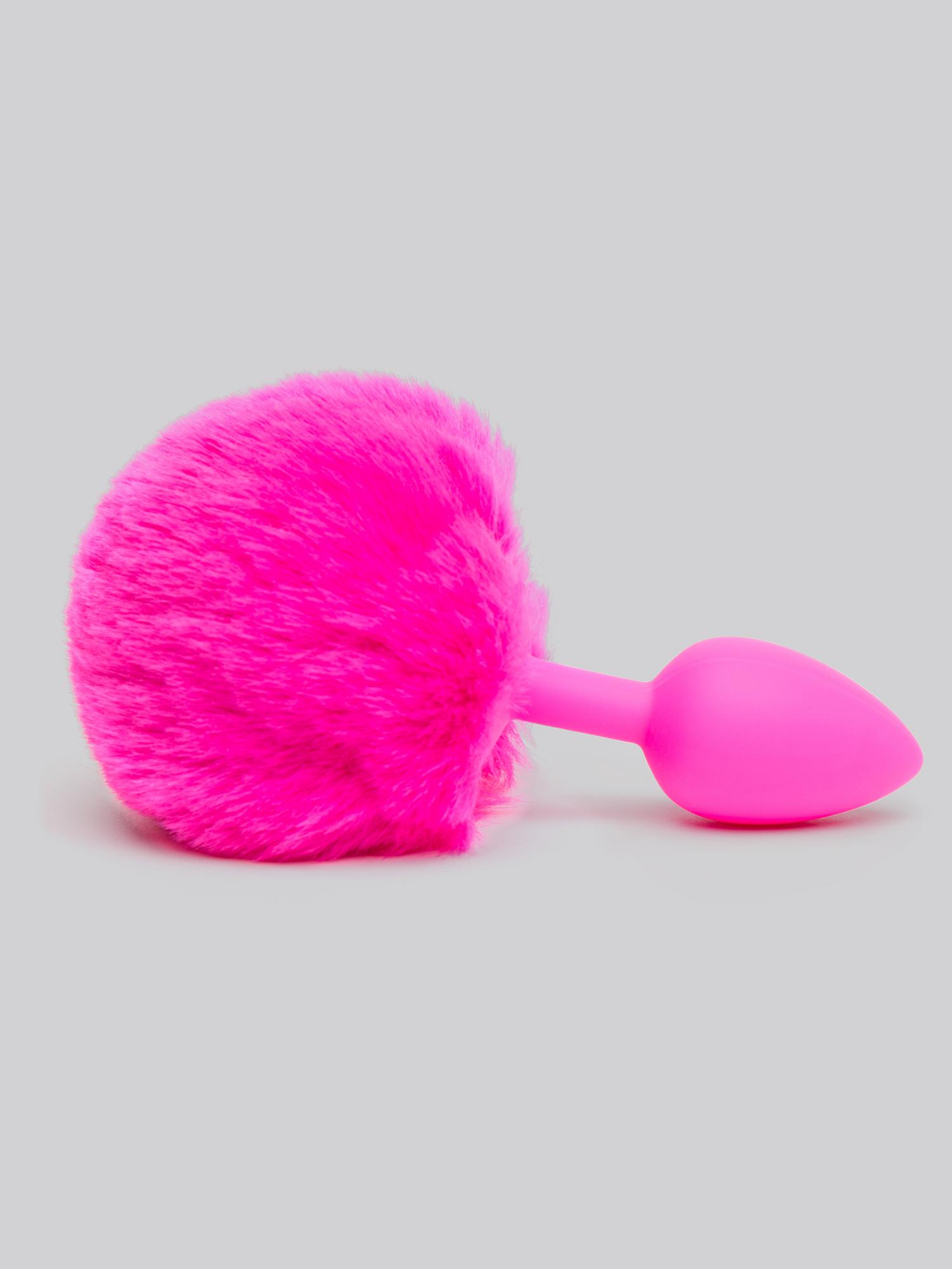 Playful Silicone Small Bunny Tail Butt Plug. Slide 2