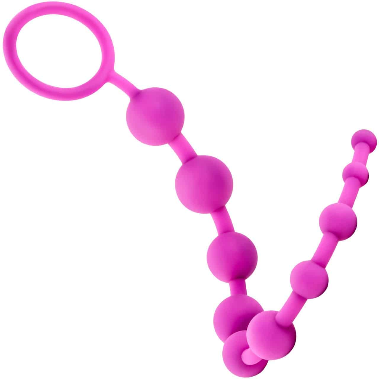 Blush Luxe Silicone Anal Beads. Slide 3