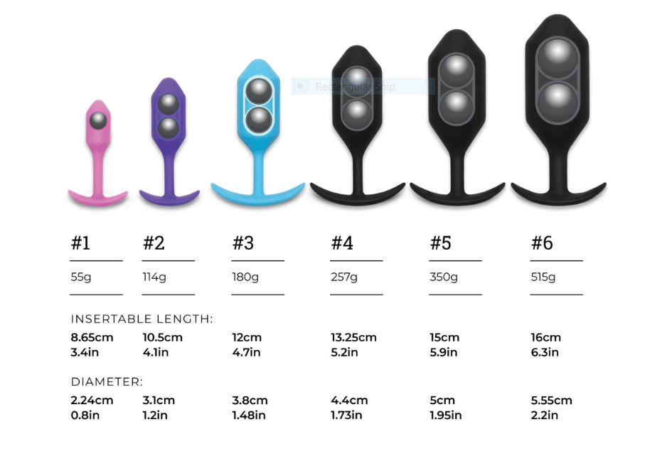 B-Vibe Weight Plug Chart