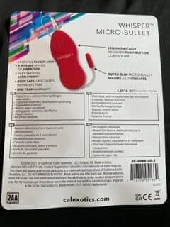 Calexotics Whisper Micro Bullet Vibrator Packaging