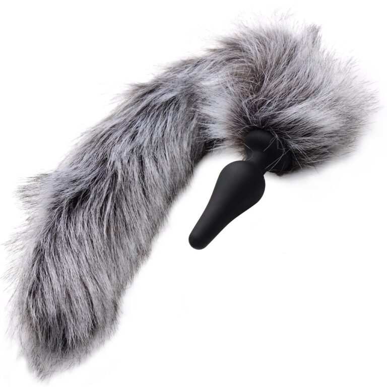 Tailz Black Grey Wolf Faux Fur Tail Butt Plug Set  Review