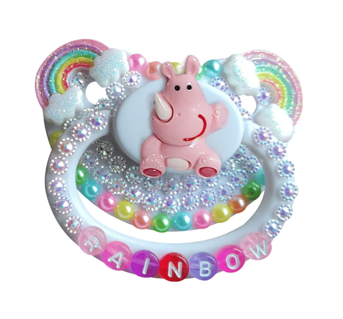 Bling Adult Pacifier showing accessories for CGL play